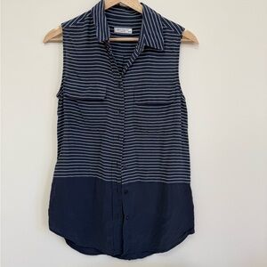 EQUIPMENT silk button front blouse size XS